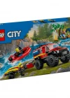 LEGO City 4x4 Kurtarma Botlu İtfaiye Kamyonu 60412