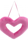 Pembe Delikli Kalp Velboa 36 cm