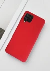 Samsung Galaxy A22 Lansman Likid Silikon Kamera Korumalı Kılıf