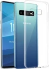 Samsung Galaxy S10 Lite Şeffaf Tıpalı Kamera Korumalı Silikon Kılıf