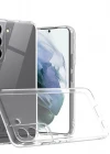 Samsung Galaxy S22 Plus Kamera Korumalı Şeffaf Tıpalı Silikon Kılıf