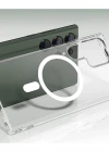 Samsung Galaxy S23 Ultra Kılıf Crystal Sert MagSafe Özellikli Şeffaf