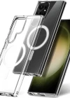Samsung Galaxy S23 Ultra Kılıf Crystal Sert MagSafe Özellikli Şeffaf