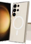 Samsung Galaxy S24 Ultra Kılıf Crystal Sert MagSafe Özellikli Şeffaf