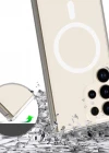 Samsung Galaxy S24 Ultra Kılıf Crystal Sert MagSafe Özellikli Şeffaf