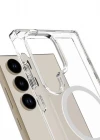 Samsung Galaxy S24 Ultra Kılıf Crystal Sert MagSafe Özellikli Şeffaf