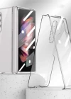 Samsung Galaxy Z Fold 3 Sert Kristal Telefon Kılıfı Koruma Kılıf - Şeffaf