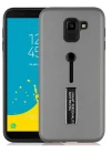 SAMSUNG J6 STANDLI KILIF GRİ
