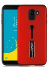 SAMSUNG J6 STANDLI KILIF KIRMIZI