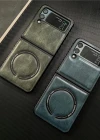 Samsung Z Flip 3 Deri Magsafe Özellikli Kılıf