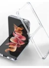 Samsung Z Flip 3 Şeffaf Korumalı Silikon Kılıf - Telefon Kılıfı