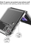 Samsung Z Flip 3 Şeffaf Korumalı Silikon Kılıf - Telefon Kılıfı