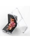 Samsung Z Flip 5 ile Uyumlu 2 Parçalı Şeffaf Kılıf
