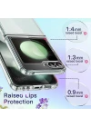 Samsung Z Flip 5 ile Uyumlu 2 Parçalı Şeffaf Kılıf