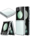 Samsung Z Flip 5 ile Uyumlu 2 Parçalı Şeffaf Kılıf