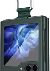 Samsung Z Flip 5 Yüzüklü Standlı Mat Kılıf