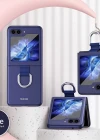 Samsung Z Flip 5 Yüzüklü Standlı Mat Kılıf