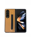 Samsung Z Fold 3 Ön-Arka Standlı Kalemli Kılıf