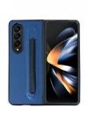 Samsung Z Fold 4 Ön-Arka Standlı Kalemli Kılıf