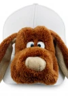 Neco Plush Buruşuk Köpek Kep Şapka Beyaz