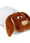 Neco Plush Buruşuk Köpek Kep Şapka Beyaz