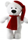 Yılbaşı Özel Noel Ayı 55 cm Beyaz