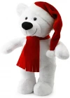 Yılbaşı Özel Noel Ayı 55 cm Beyaz