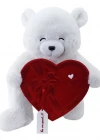 Neco Plush Fluffy Kalp Kutu Flamalı Serenat Ayı 55 Cm