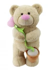 Neco Plush Kalp Çiçekli Peluş Ayı 55 Cm