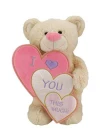 Neco Plush I Love İç İçe Kalpli Ayakta Peluş Ayı 55 cm