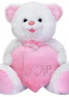 Neco Plush Kalpli Cici Ayı (Pembe)Peluş 60 Cm