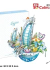 Cubic Fun 3D 57 Parça Puzzle Dubai Şehir Kompozisyonu