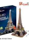 Cubic Fun 3D 82 Parça Puzzle Eiffel Kulesi - Fransa (Led Işıklı)