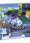 Robocar Poli Fırlatıcılı ve Dönemeçli Yol Seti