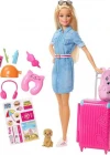 Barbie Seyahatte Bebeği ve Aksesuarları