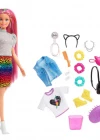 Barbie Leopar Desenli Saçlar Bebeği