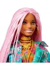 Barbie Extra Pembe Örgü Saçlı Bebek