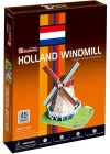 Cubic Fun 3D 45 Parça Puzzle Hollanda Değirmenleri