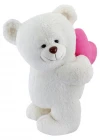 Arkada Kalp Tutan Ayakta Peluş Ayı 55 cm - Krem
