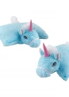 Unicorn Katlanır Yastık Peluş Mavi
