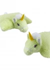 Unicorn Katlanır Yastık Peluş Yeşil