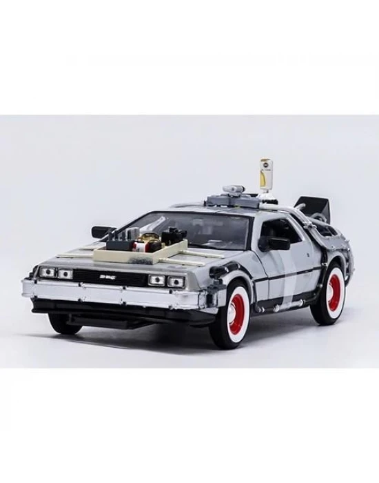 Geleceğe Dönüş Seri 3 Metal Model Araba Efsane Delorean 1:24Ölçek