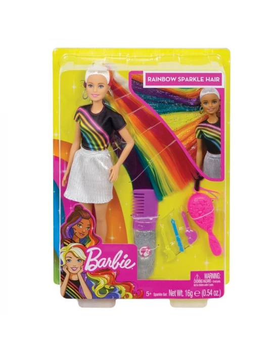 Barbie Gökkuşağı Renkli Saçlar Bebeği