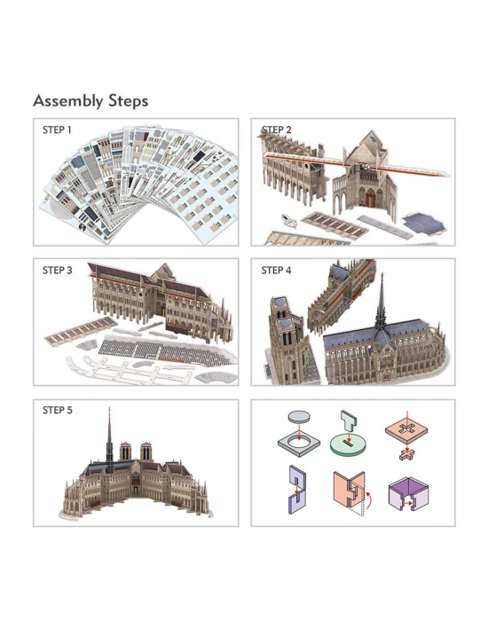 Cubic Fun 293 Parça Puzzle Notre Dame de Paris