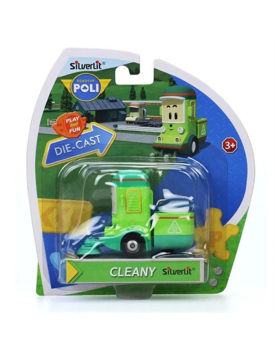 Robocar Poli Metal Araç Cleany Figür