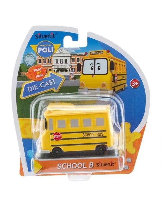 Robocar Poli Metal Araç School B Figür