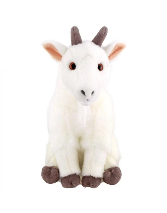 Animals Of The World Floppy Beyaz Keçi Peluş Oyuncak 34 cm