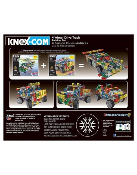 K’Nex 4 Çeker Kamyon (Motorlu) Building Set Knex 11414