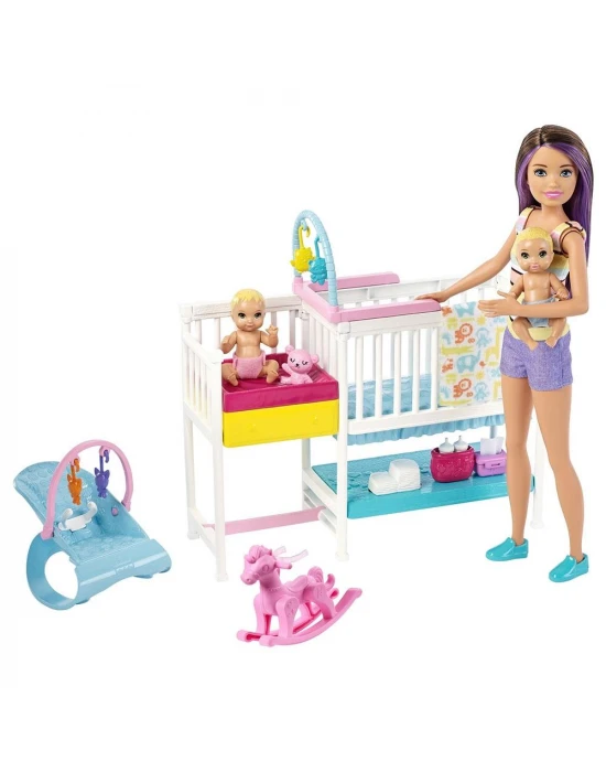 Barbie Bebek Bakıcısı Skipper Uyku Eğitiminde Oyun Seti