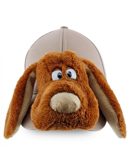 Neco Plush Buruşuk Köpek Kep Şapka Kahverengi